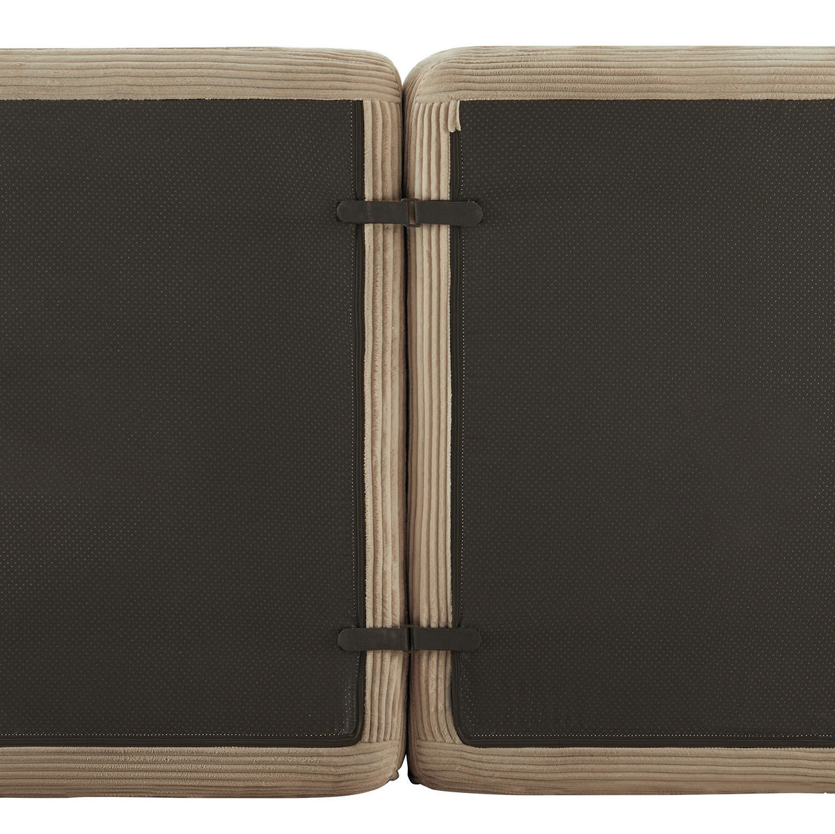 SOFA modular mit Ottoman Cord Brown 4-tlg. - Braun, Kunststoff (177/293cm) - Meubliv