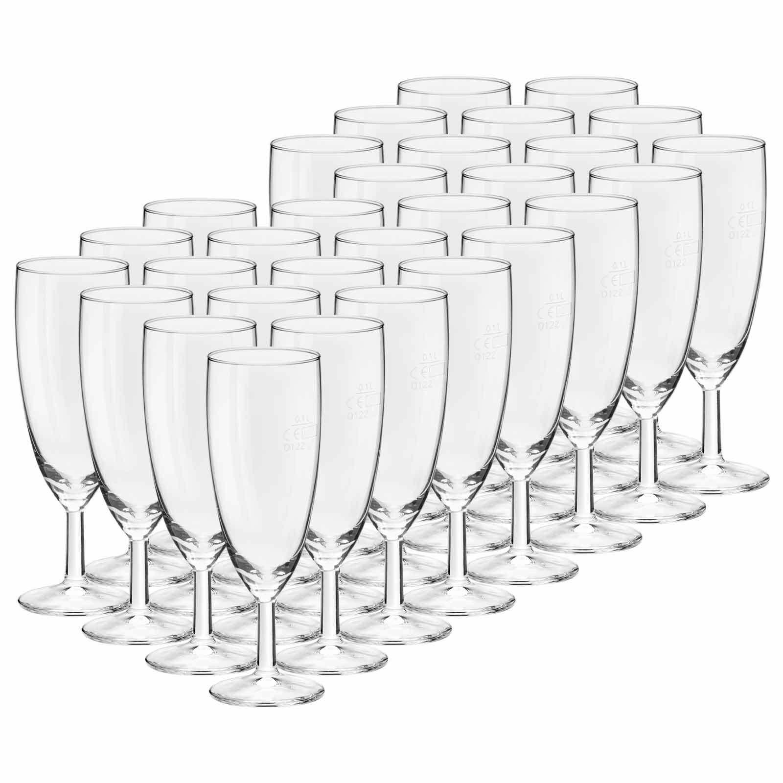SEKTGLÄSER GEEICHT Royalty transparent 0,1 l 30er Set - Transparent, Glas (0.16L) - Van Well