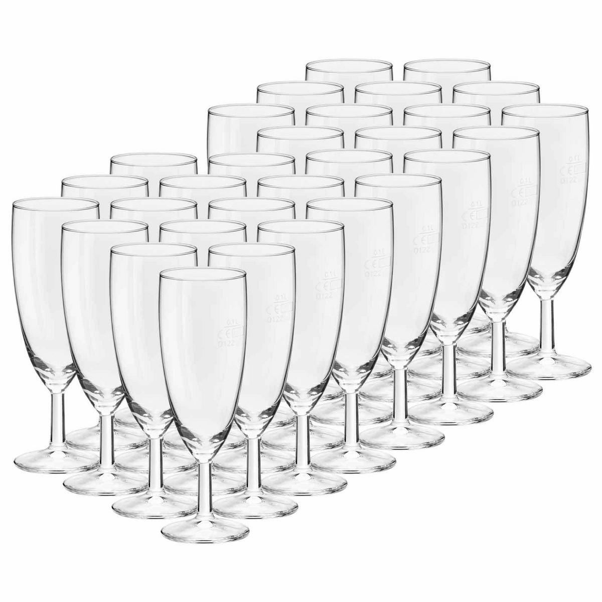 SEKTGLÄSER GEEICHT Royalty transparent 0,1 l 30er Set - Transparent, Glas (0.16L) - Van Well