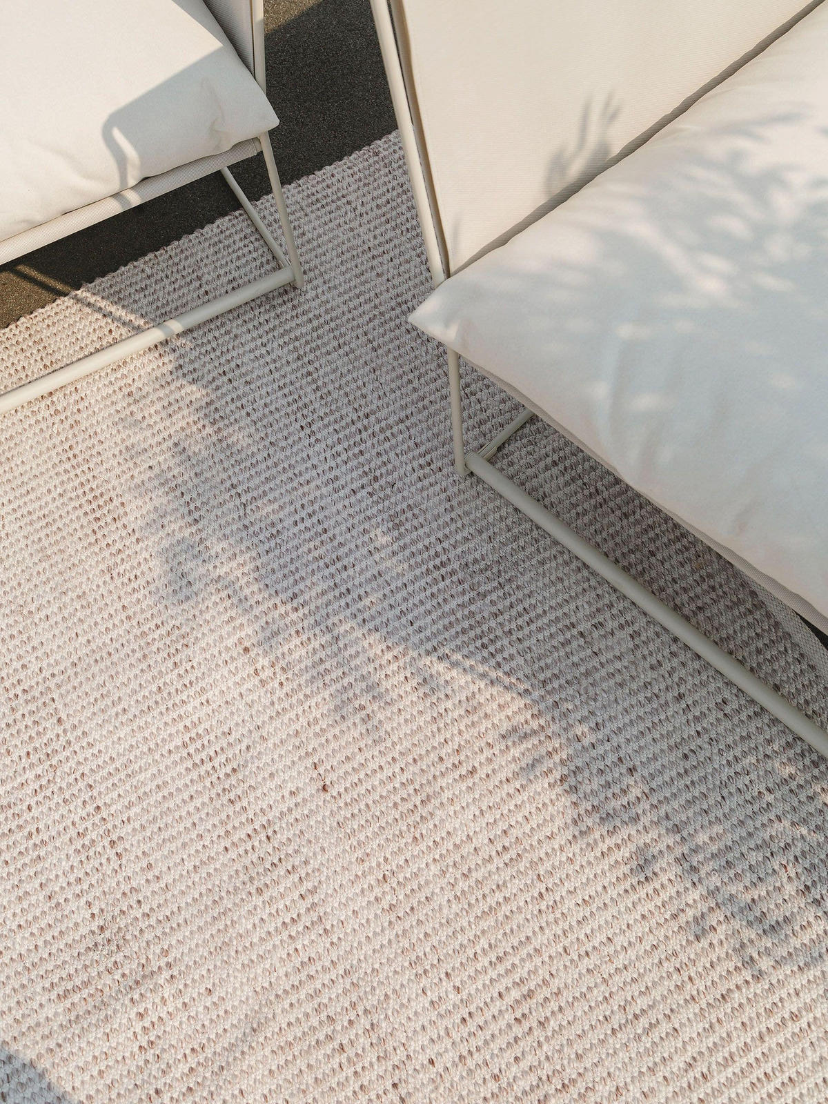 TEPPICH aus recyceltem Material Nyssa Cream/Taupe 120x170 cm - Creme, Textil (120/170cm) - benuta Pure