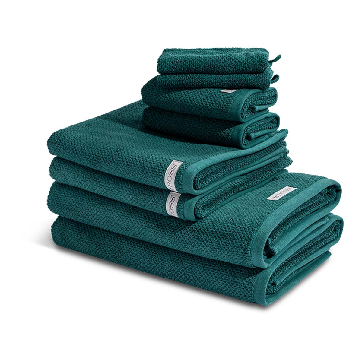 FROTTIERSET Selection 8-teilig - Grün, Textil (50/100cm) - Ross