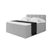 BOXBETT mit Matratze H3/H4 - FAMA KING - 160x200 cm Hellgrau Quelle - Hellgrau, Holzwerkstoff (160/200cm) - ALTDECOR