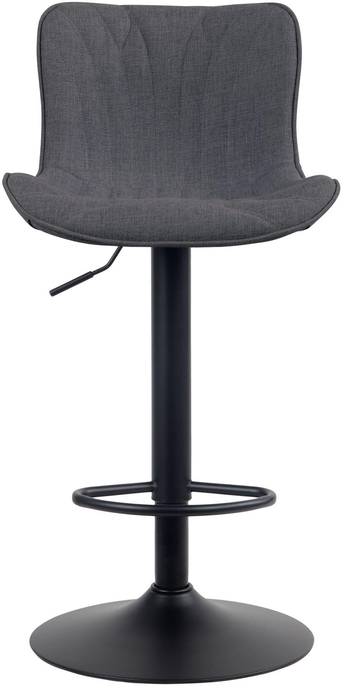 BARHOCKER Stoff schwarz - Schwarz, Textil/Metall (48/83/54cm) - CLP