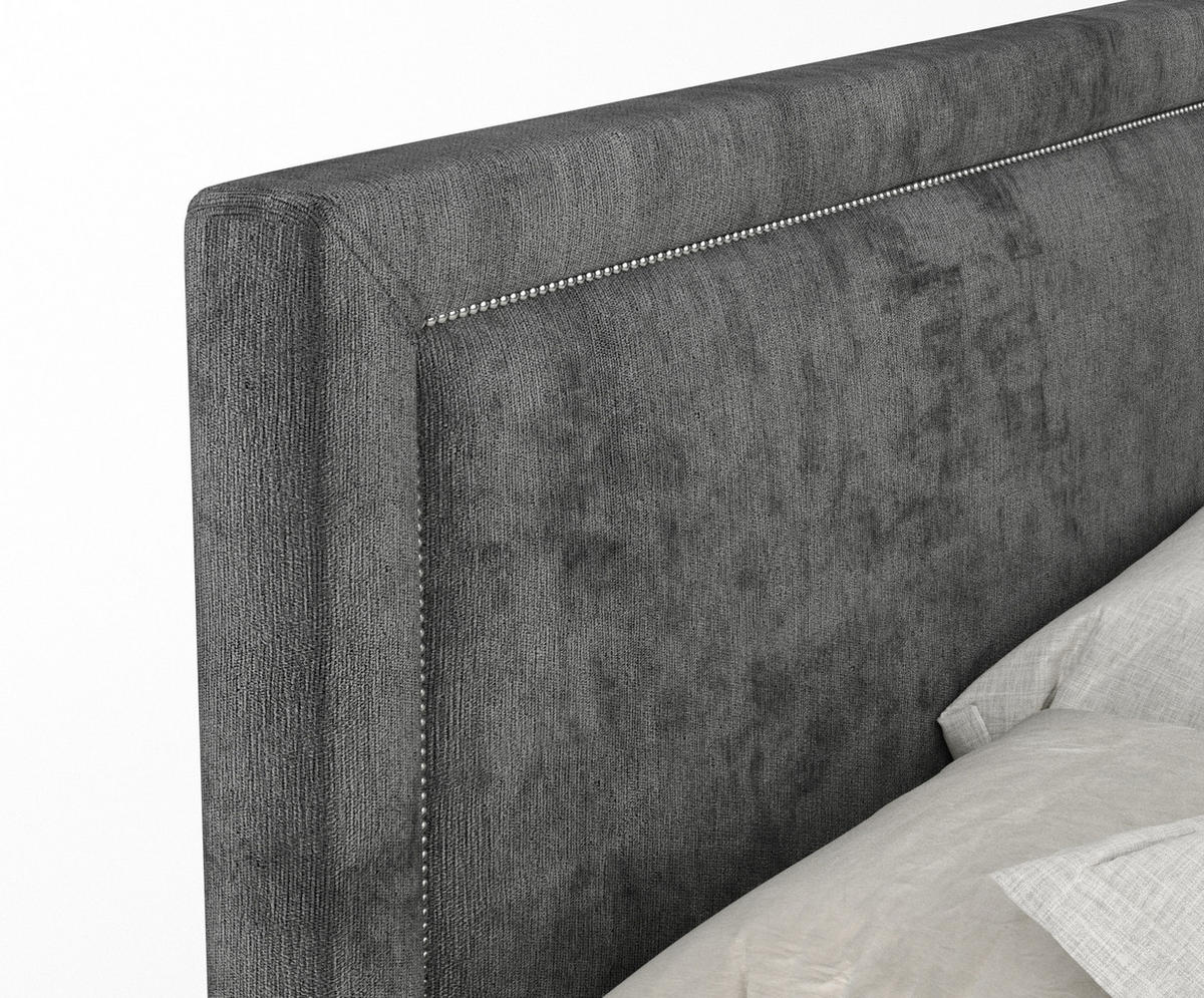 BOXSPRINGBETT Lavenda Anthrazit 180/200 cm - Anthrazit/Schwarz, Holz/Holzwerkstoff (180/200cm) - Maison de Reve