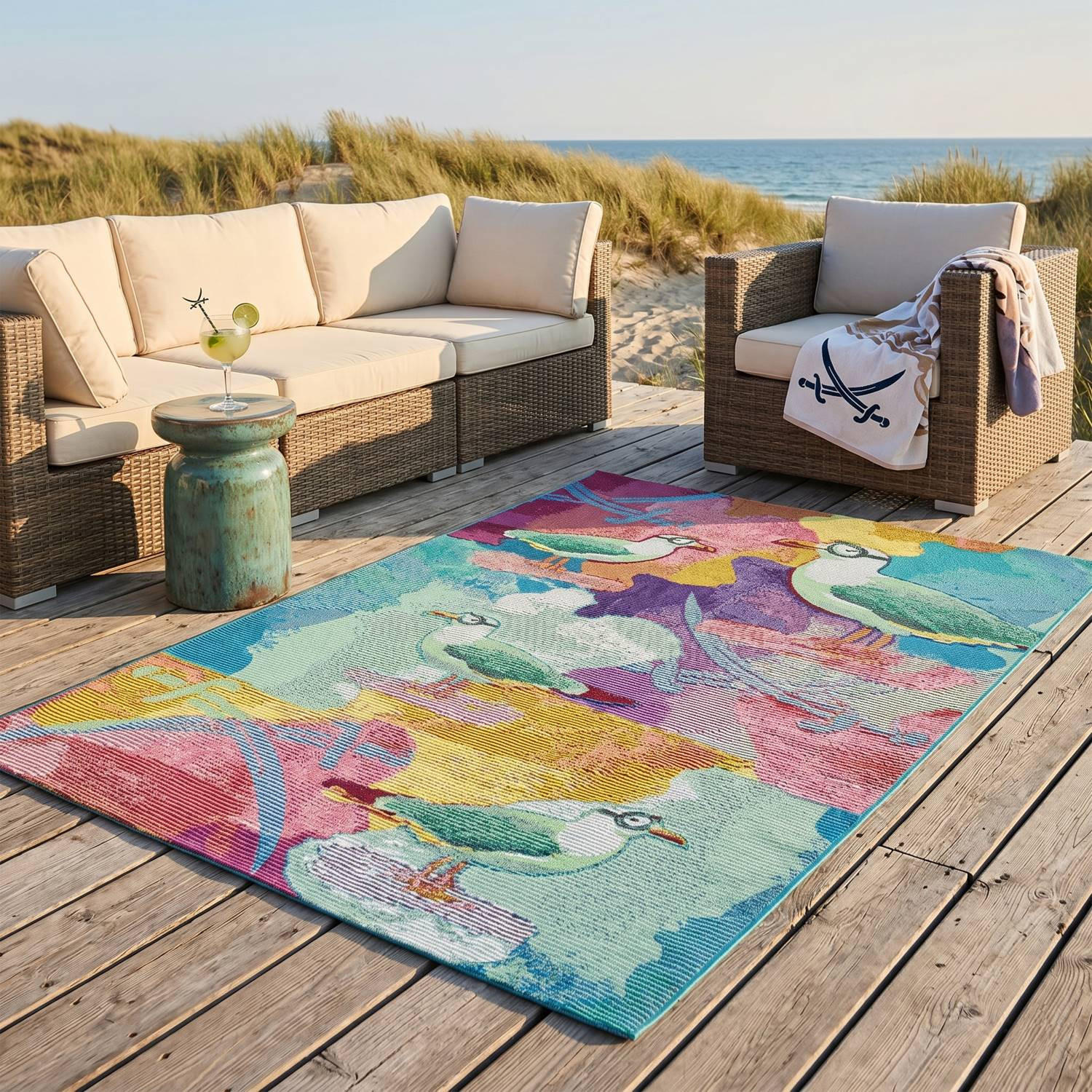 OUTDOORTEPPICH Rantum Beach 130x190 cm - Multicolor, Textil (130/190cm) - Sansibar SYLT