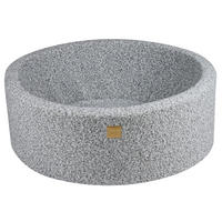 BÄLLEBAD für Kinder, Boucle, Grau Melange - Hellgrau, Textil (90/90/30cm) - MeowBaby