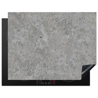 HERDABDECKPLATTE Beton - Schiefer - Grau - Struktur aus Beton Induktionsmatte 77x59 cm - Hellgrau, Kunststoff (77/59/0.2cm) - MuchoWow