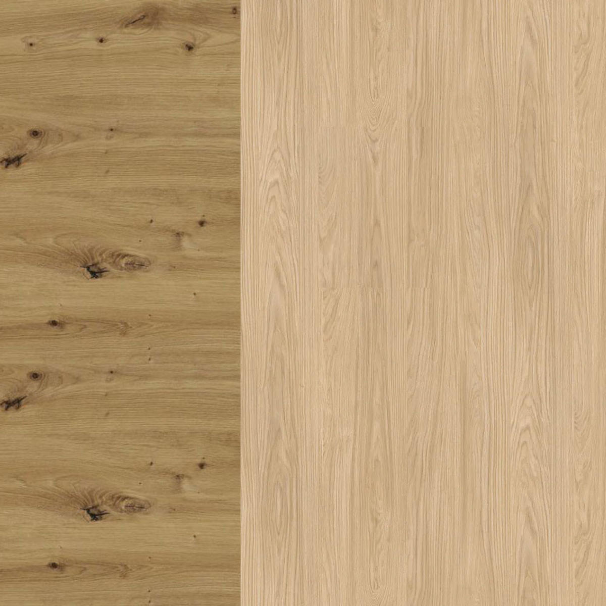 KÜCHENZEILE Casella 15-teilig Eiche Artisan / Casella Eiche Natur hell - Hellbraun/Eiche Artisan, Holzwerkstoff/Metall (360/207/270cm) - Feldmann-Wohnen