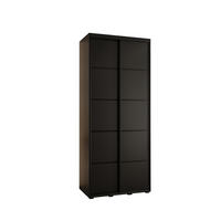 SCHWEBETÜRENSCHRANK 235,2/110/45 2-türig - Schwarz, Holz/Metall (110/235/45cm) - Abiks Möbel