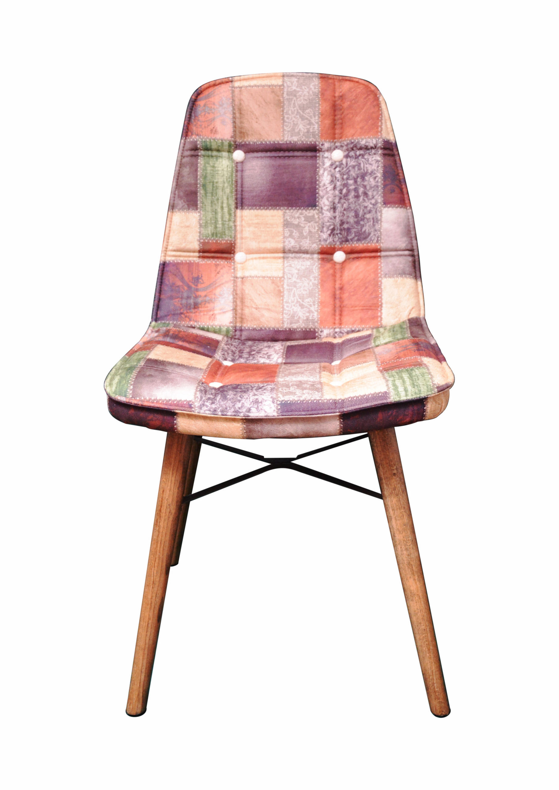 STUHL DENVER mit Holzbeinen - Multicolor, Holz/Textil (46/85/46cm) - Stuhlmann