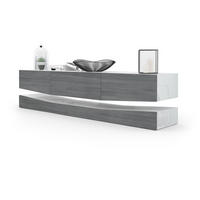 LOWBOARD City Fronten in Avola-Anthrazit - Anthrazit, Holzwerkstoff (178/48/39cm) - Vladon