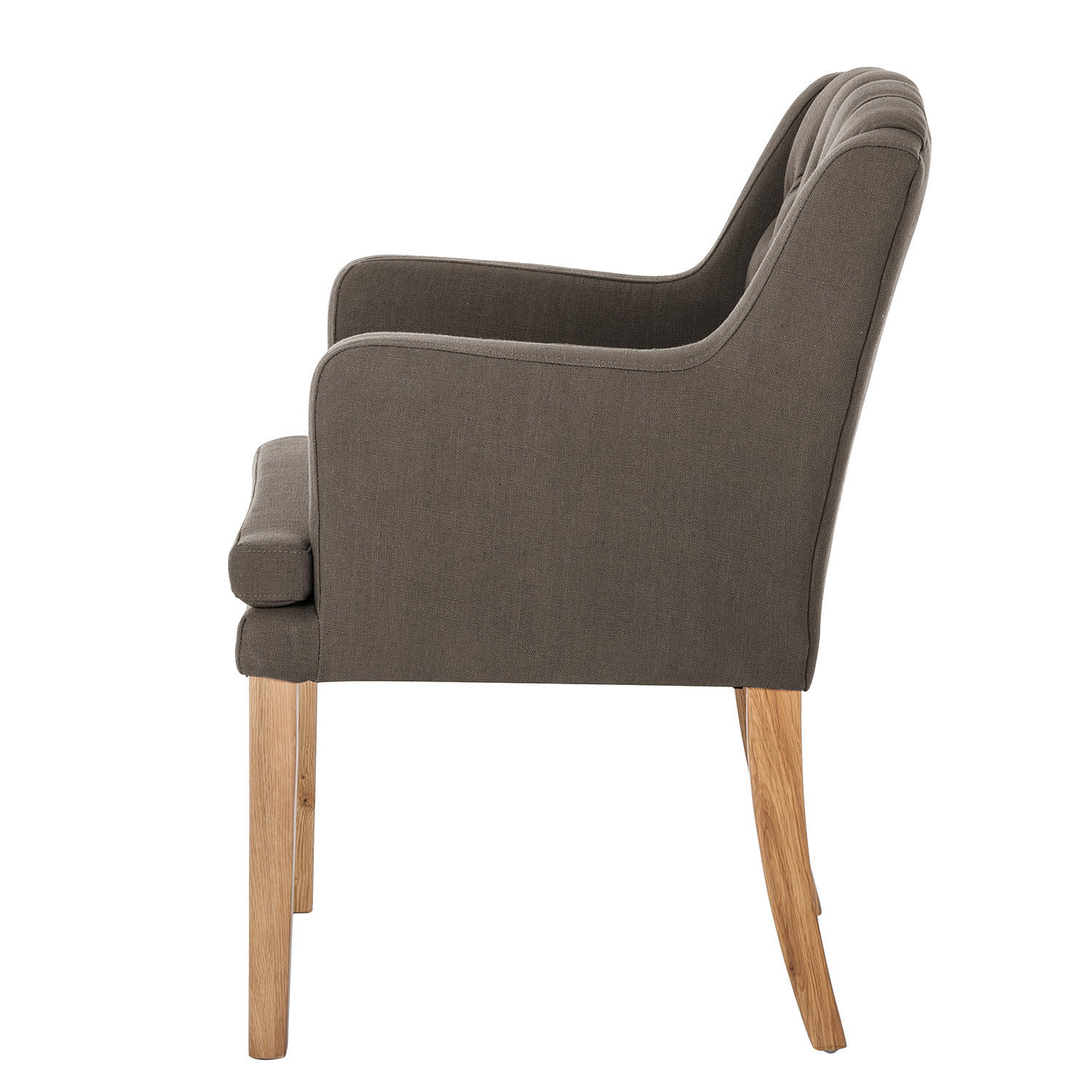 ARMLEHNENSTUHL - Webstoff - Braun, Textil (60/87/67cm) - home24