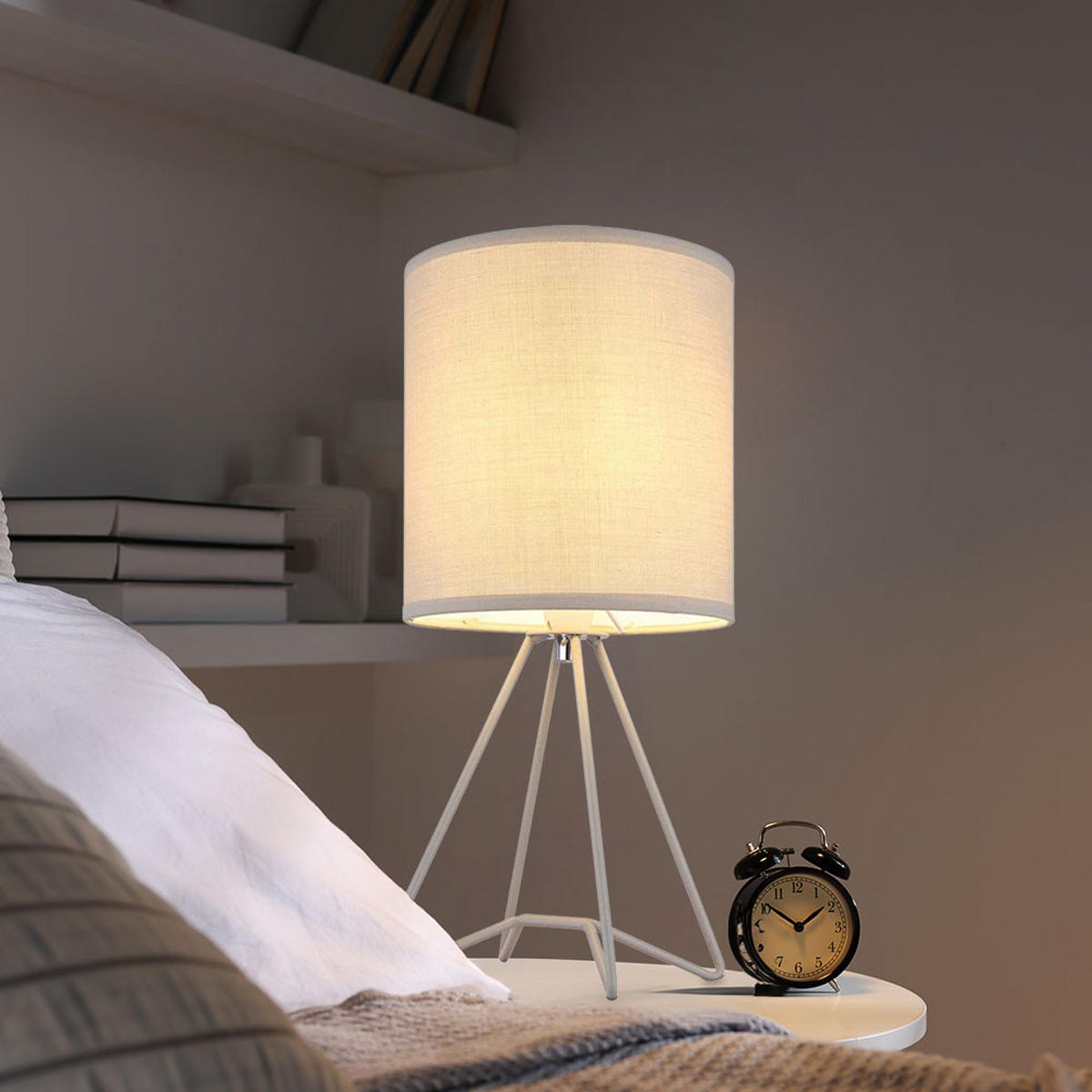 TISCHLEUCHTE TAMIAN Metall Grau - Grau, Metall (16/16/34.5cm) - Globo Lighting