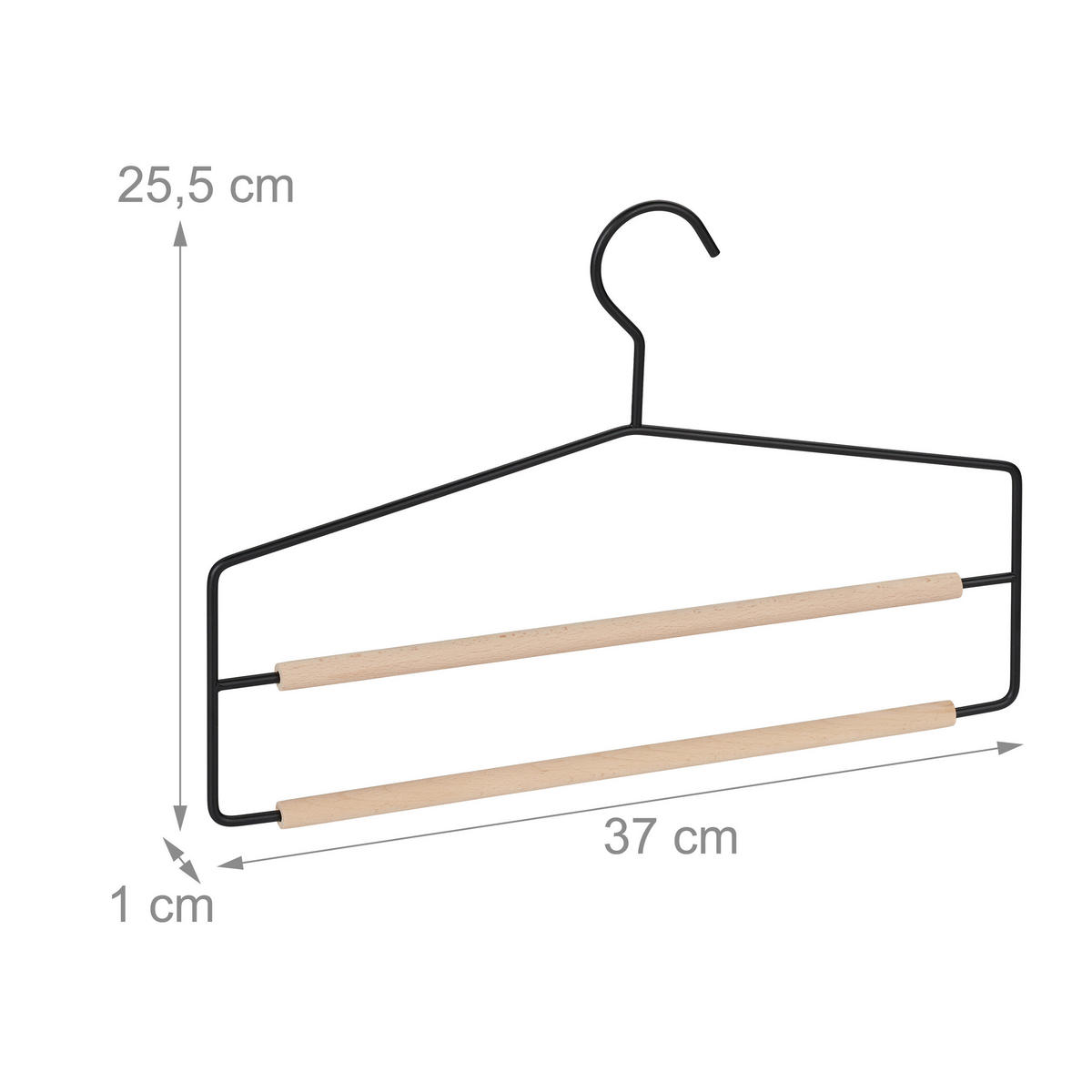 3XOBEŠALNIKI hlač - večbarvno, kovina/les (37/25.5/1cm) - Relaxdays