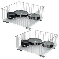 SCHRANK-KORBAUSZUG 50 cm, Silber, Metall - Silberfarben, Metall (50/23/50.5cm) - bremermann