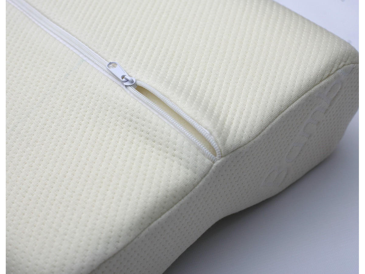 NACKENSTÜTZKISSEN MEDICO 48x33 cm Memory Foam ergonomisch mit waschbarem Bezug - Weiß, Textil (48/33cm)