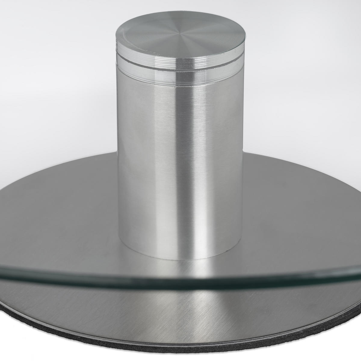 2XTORTENPLATTE - Transparent, Glas/Metall (30/7/30cm) - Relaxdays