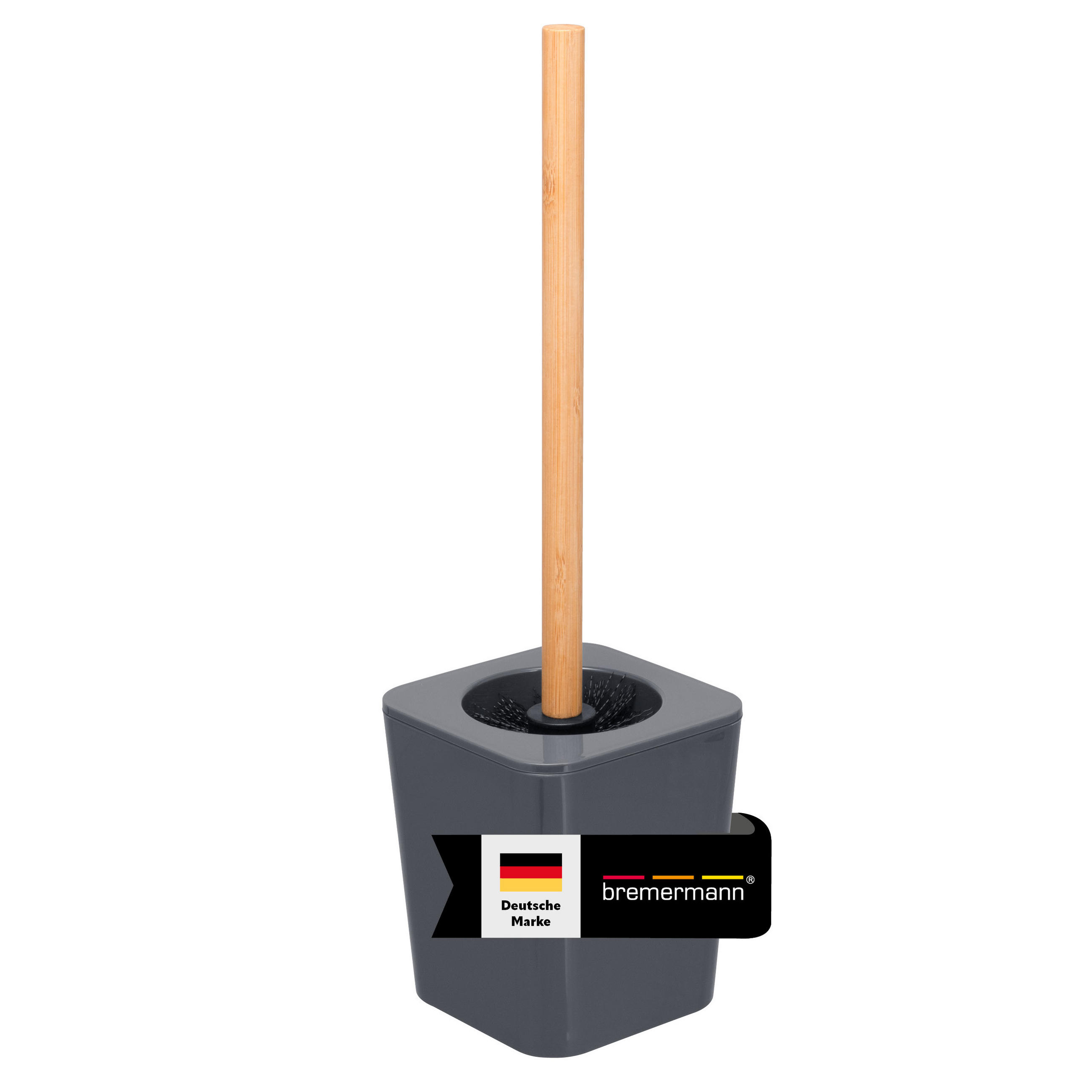 WC-BÜRSTE CALVI, grau - Grau, Kunststoff (11.4/39/11.4cm) - bremermann
