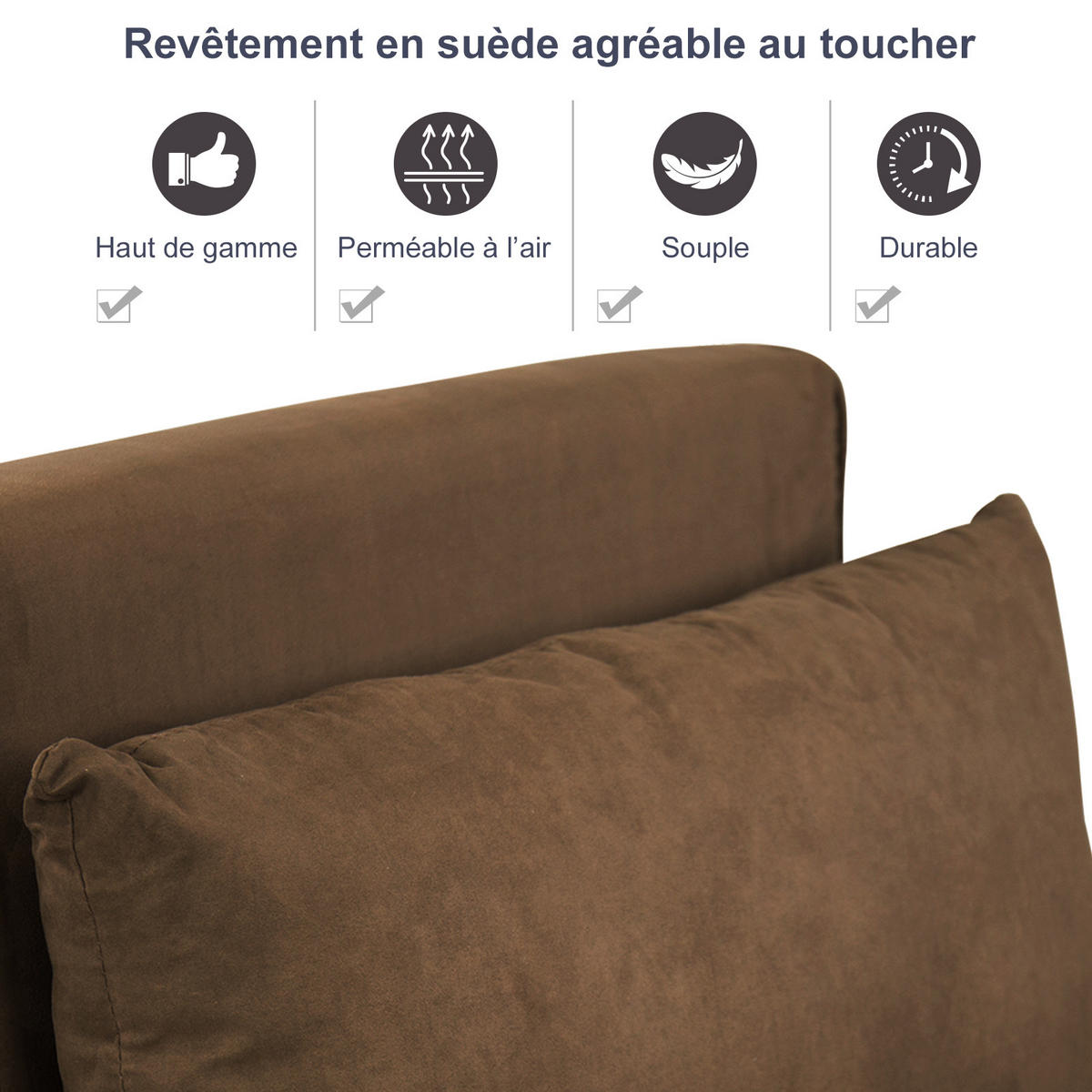 SCHLAFSESSEL DE-14538 1-Sitzer mit 5-fach verstellbarer Rückenlehne Braun - Braun, Metall (69/82/65cm) - ComfortXL