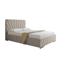 POLSTERBETT Ray 140 x 200 cm mit Bettkasten und Lattenrost Taschenfederkernmatratze mit Kokos 20cm- beige - Beige, Holz (140/200cm) - Homesy