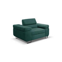 SESSEL Marlene, 135 cm, mit verstellbaren Kopfstützen, grün - Grün, Kunststoff (135/87/97cm) - Margaret Hadas24