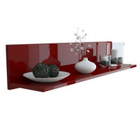 WANDREGAL Skadu Bordeaux Hochglanz - Bordeaux, Holzwerkstoff (97.5/18.5/18.5cm) - Vladon