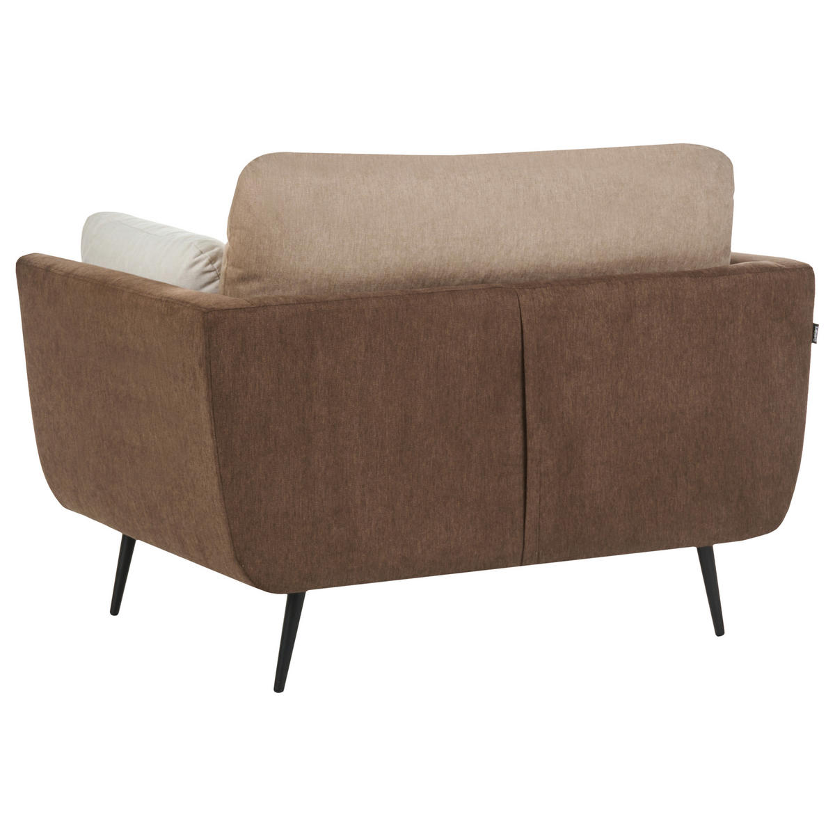 SESSEL Stoff Braun Bolga - Hellbraun, Textil (119/89/83cm) - Beliani