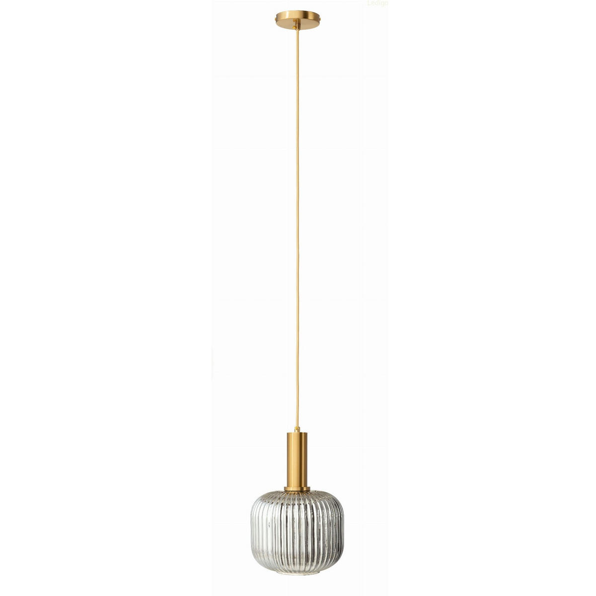 PENDELLEUCHTE Paris - Transparent/Goldfarben, Glas/Metall (17/17/125cm) - kiki design