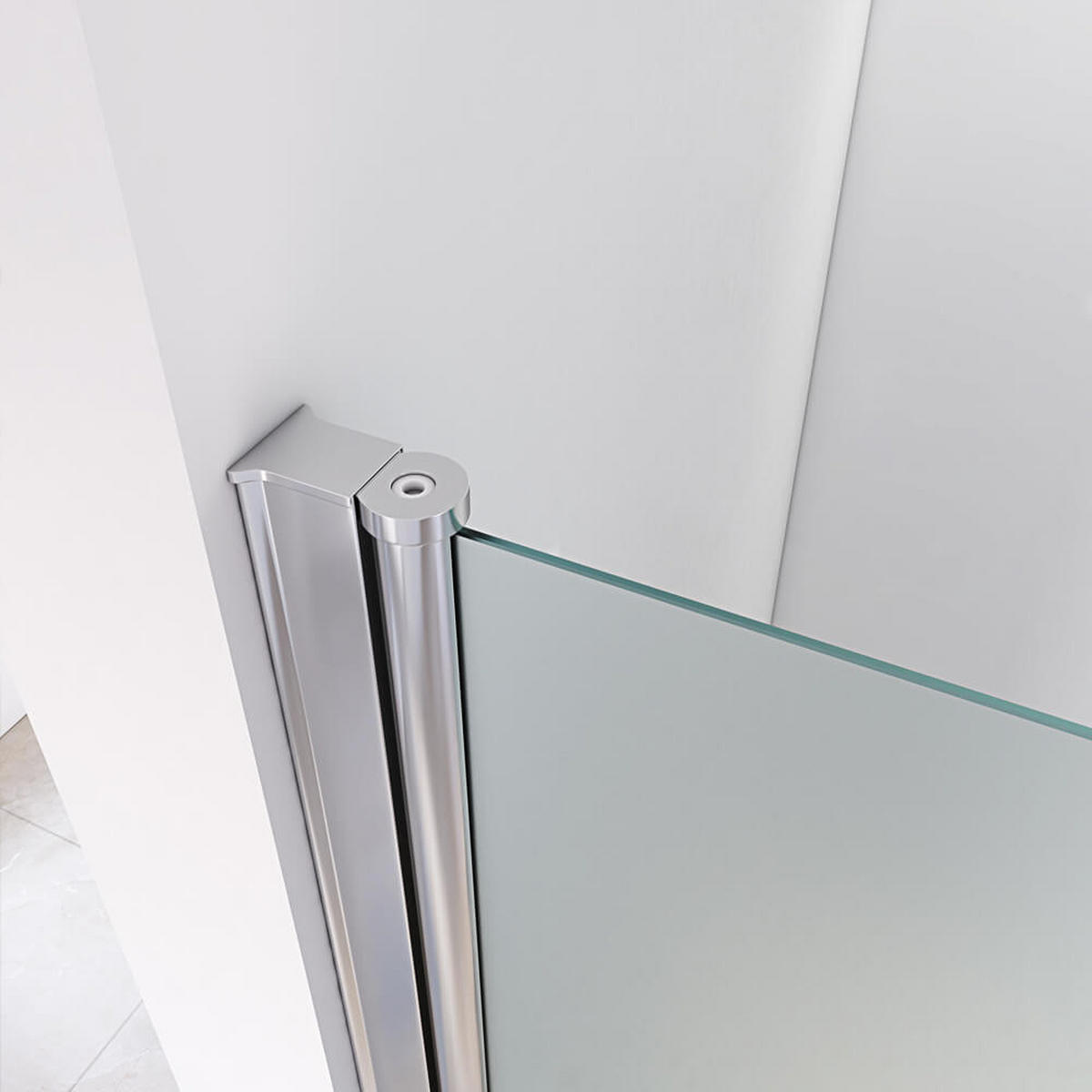 PENDELTÜR Milchglas LAVEA - Silberfarben, Glas/Metall (75/195cm) - Home Deluxe