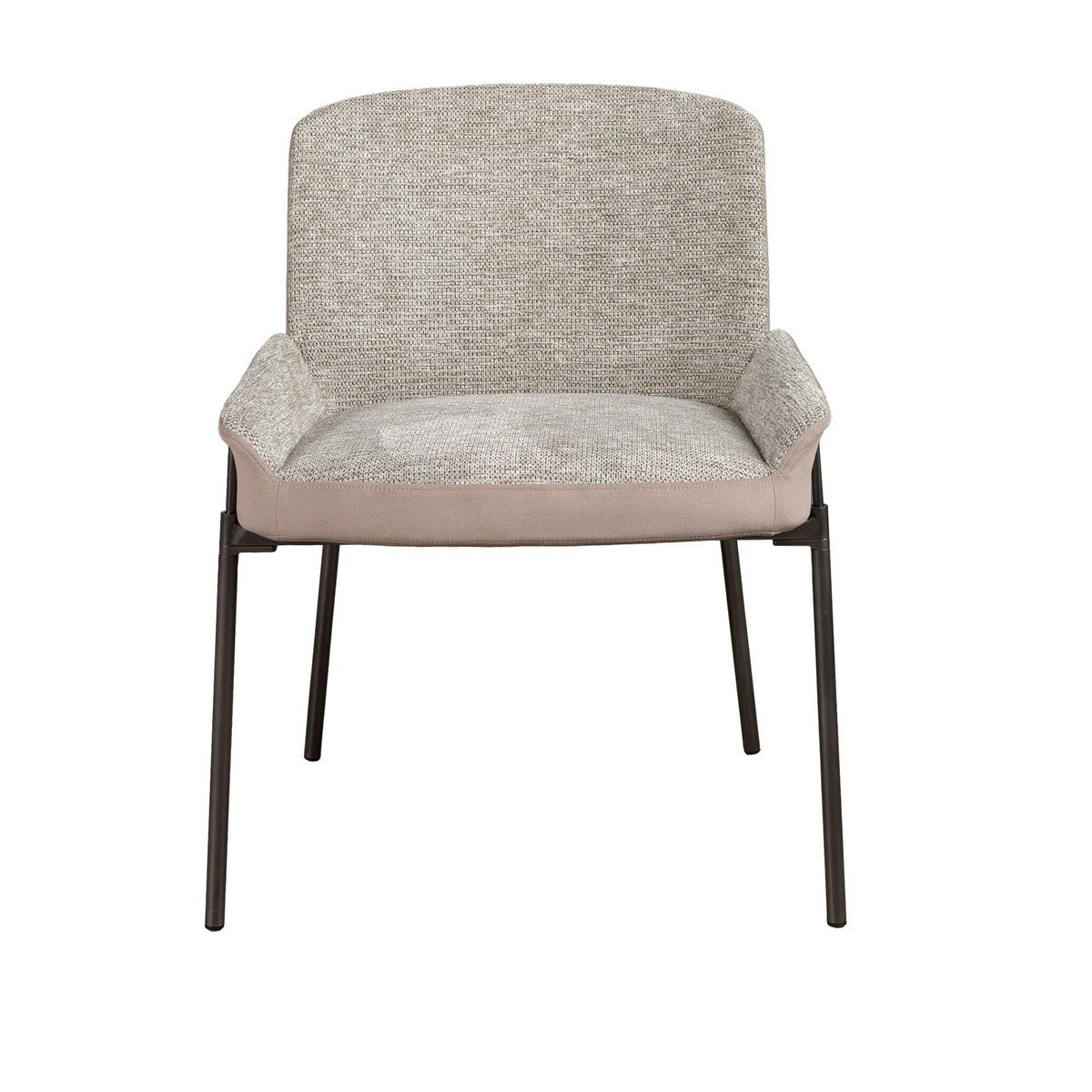 STUHL Stuhl aus grauem Stoff und braunem Samt 58/54/76 cm - Graubraun, Textil/Metall (58/76/54cm) - ANGEL CERDA