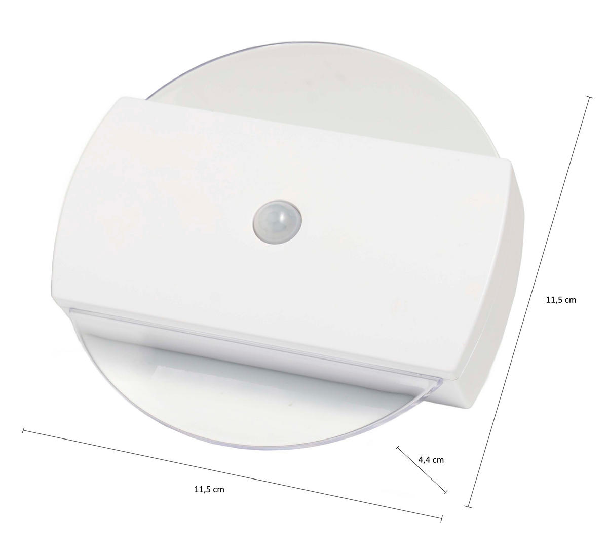 LED-TREPPENLICHT Nachtlicht Gruppenschaltung mit Bewegungsmelder Batteriebetrieben einfache Installation warmweiß 3er-Set rund - Weiß, Kunststoff (4.3/11.3/11.7cm) - Northpoint