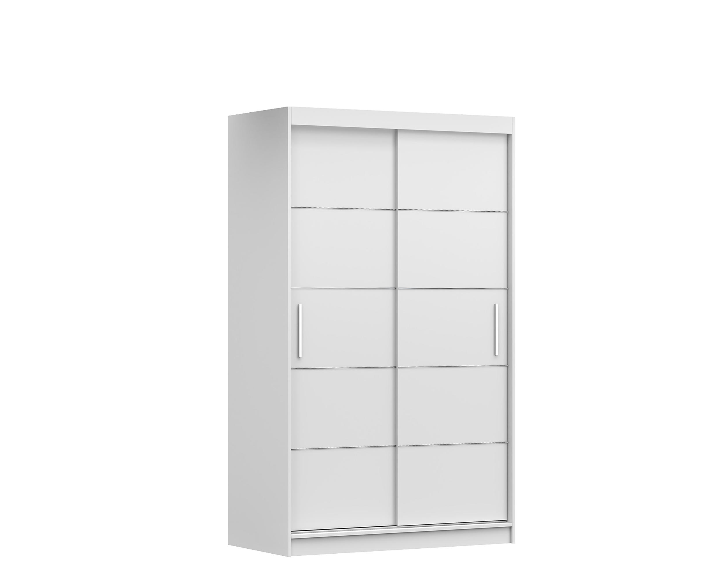 SCHIEBETÜRENSCHRANK - Noah 06 - Weiß - Weiß, Holzwerkstoff/Metall (120/200/61cm) - Möblo
