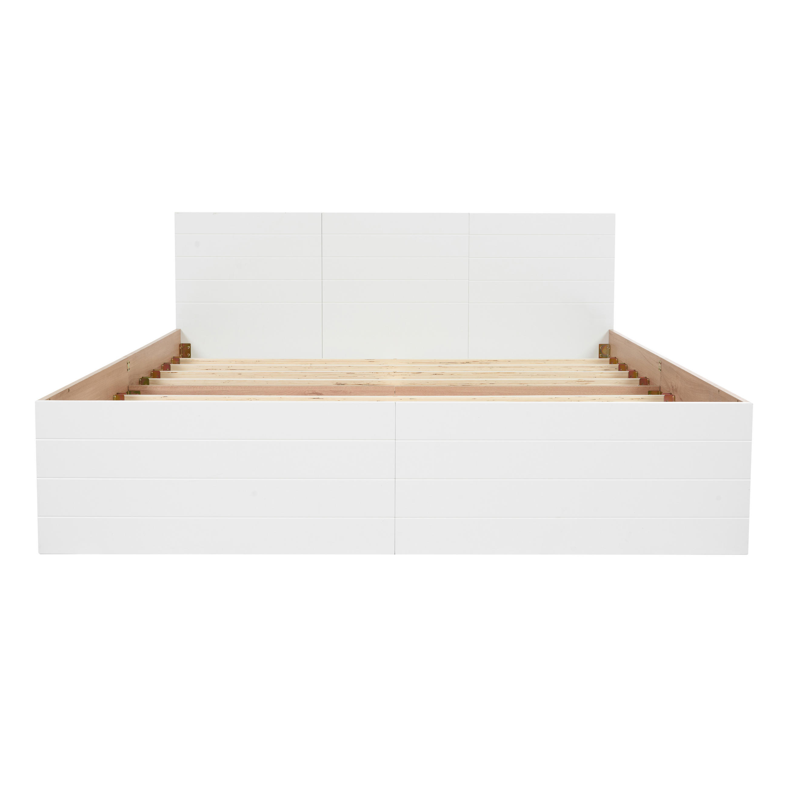 XXXLutz Doppelbett Weiß, Eiche