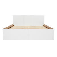 DOPPELBETT 180/200 cm Holzbett mit 2 Schubladen in Weiß - Eichefarben/Weiß, Holz/Holzwerkstoff