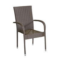 GARTENSTUHL Oslo, Polyrattan, braun - Braun, Kunststoff/Metall (56/94/64cm) - dasmöbelwerk