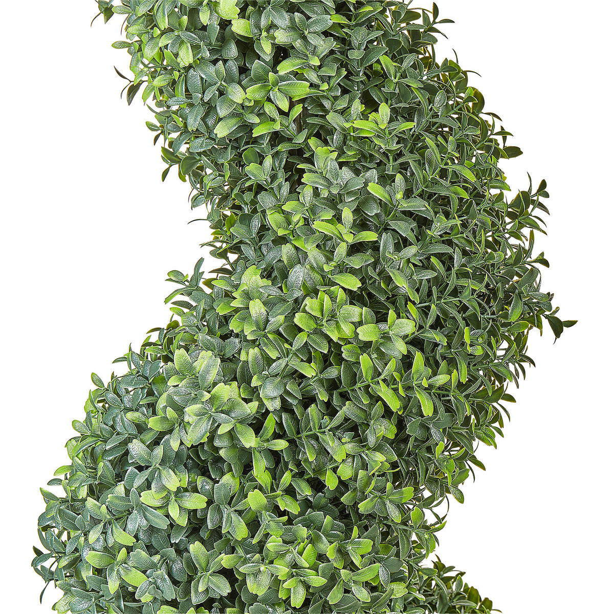 KUNSTPFLANZE im Blumentopf 158 cm Grün/Schwarz Buxus Spiral Tree - Schwarz/Grün, Kunststoff (158cm) - Beliani