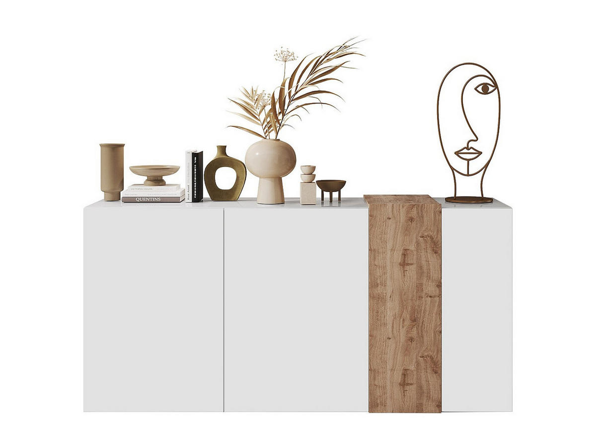 SIDEBOARD 3 Türen Pluton - L181 cm - Naturfarben, Holz (180.5/84.3/38cm) - Vente-Unique