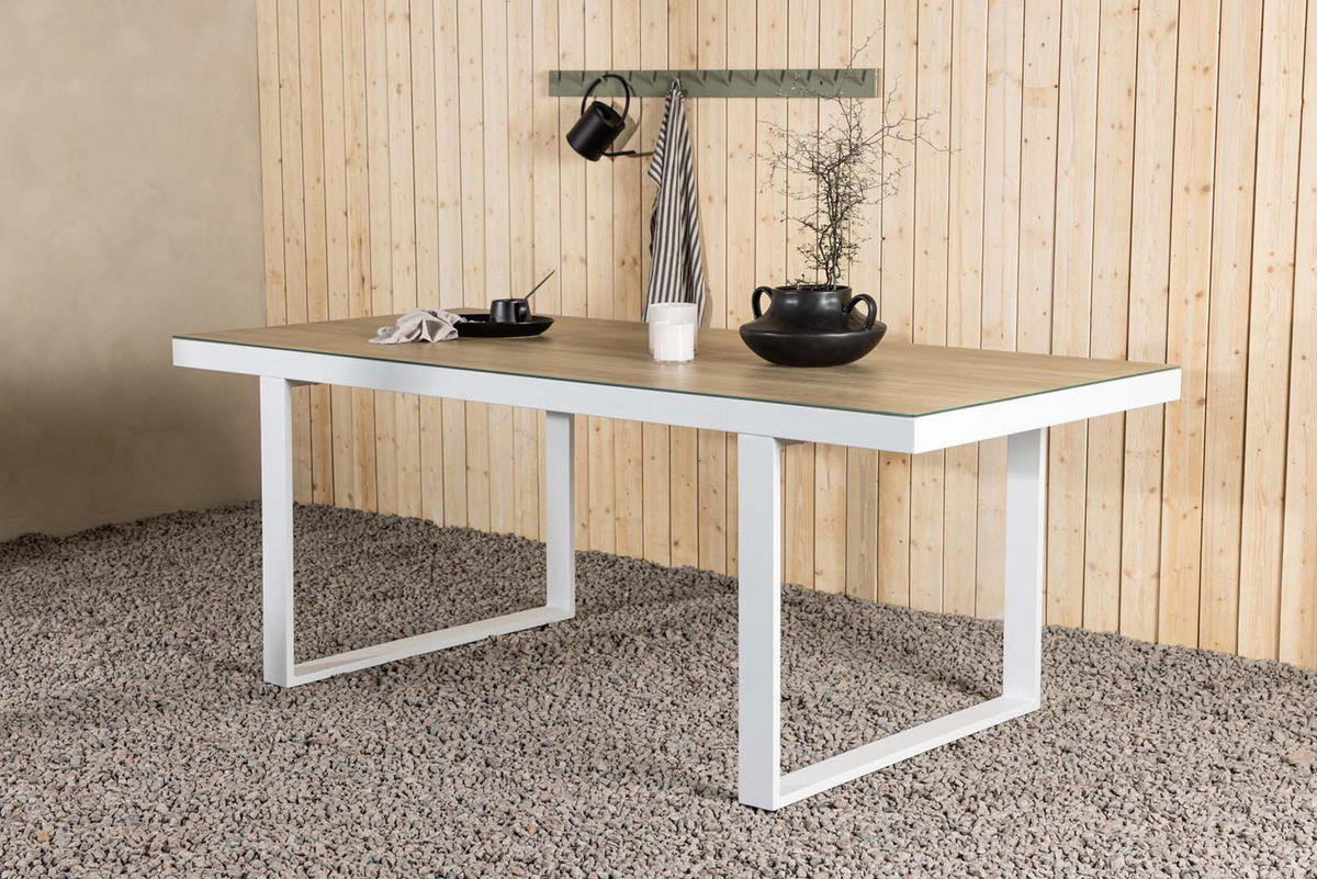 GARTENTISCH weiß - Weiß, Holzwerkstoff (200/90/75cm) - ebuy24