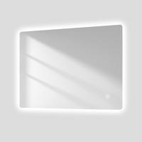 BADSPIEGEL mit Anti-Beschlag Beleuchtung Rechteckig 80/60 cm - Weiß, Glas (60/3/80cm) - EMKE