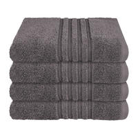 HANDTUCHSET Milano - 4-teilig - 50 x 100 cm - Dunkelgrau - Dunkelgrau, Textil (50/100cm) - SCHIESSER