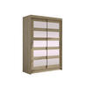 KLEIDERSCHRANK Miami IV - Silberfarben/Sonoma Eiche, Holzwerkstoff/Kunststoff (120/200/58cm) - MIRJAN24