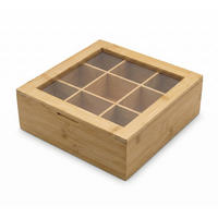 TEEBOX Nove Bambus 9 Fächer - Beige, Naturmaterialien (24/9.5/24cm) - AROMELIO