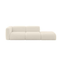 SOFA Ottomane Links MIRA-S3 296x89x70 Beige Bouclé - Kaschmir/Beige, Holzwerkstoff/Kunststoff (296/70/89cm) - ALTDECOR