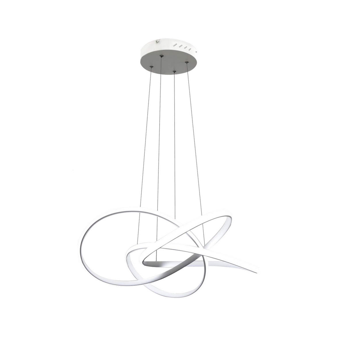 HÄNGELEUCHTE Zephyr 53/53/16 cm - Weiß, Metall (53/53/16cm) - Nettlife