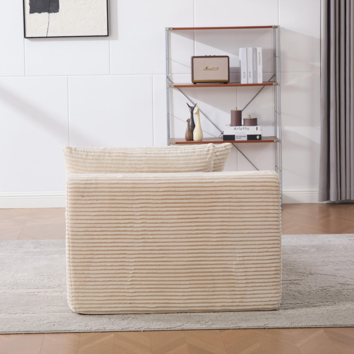 SOFAELEMENT 174/100/74.5 cm Elfenbein Chenillestoff - Ecru, Textil (100/74.5/174cm) - Oxeza