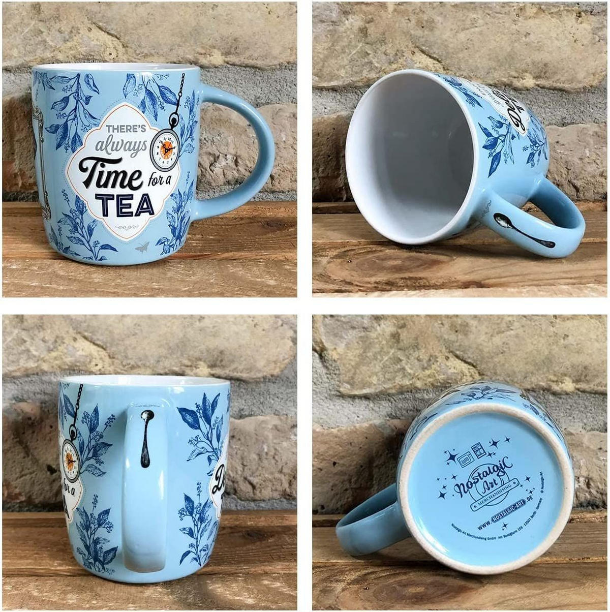 KAFFEETASSE 330 ml Home & Country Always Time for a Tea - Multicolor, Keramik (0.33L) - Nostalgic-Art