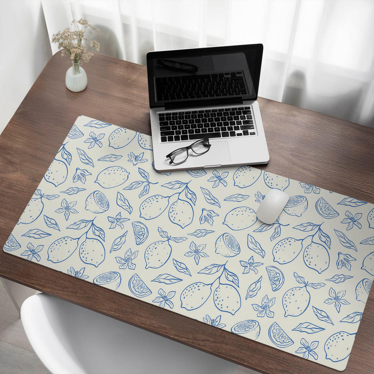 SCHREIBTISCHUNTERLAGE 120x60 cm Blau - Pastellblau, Kunststoff (1.6/120/60cm) - Wallfluent