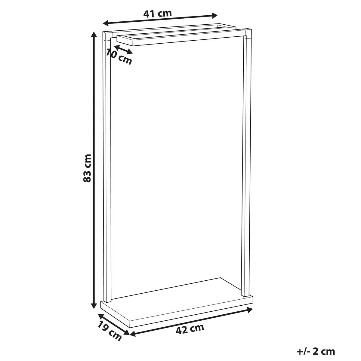 HANDTUCHSTÄNDER Stahl schwarz 42 x 83 cm Garcitas - Schwarz, Metall (42/83/19cm) - Beliani