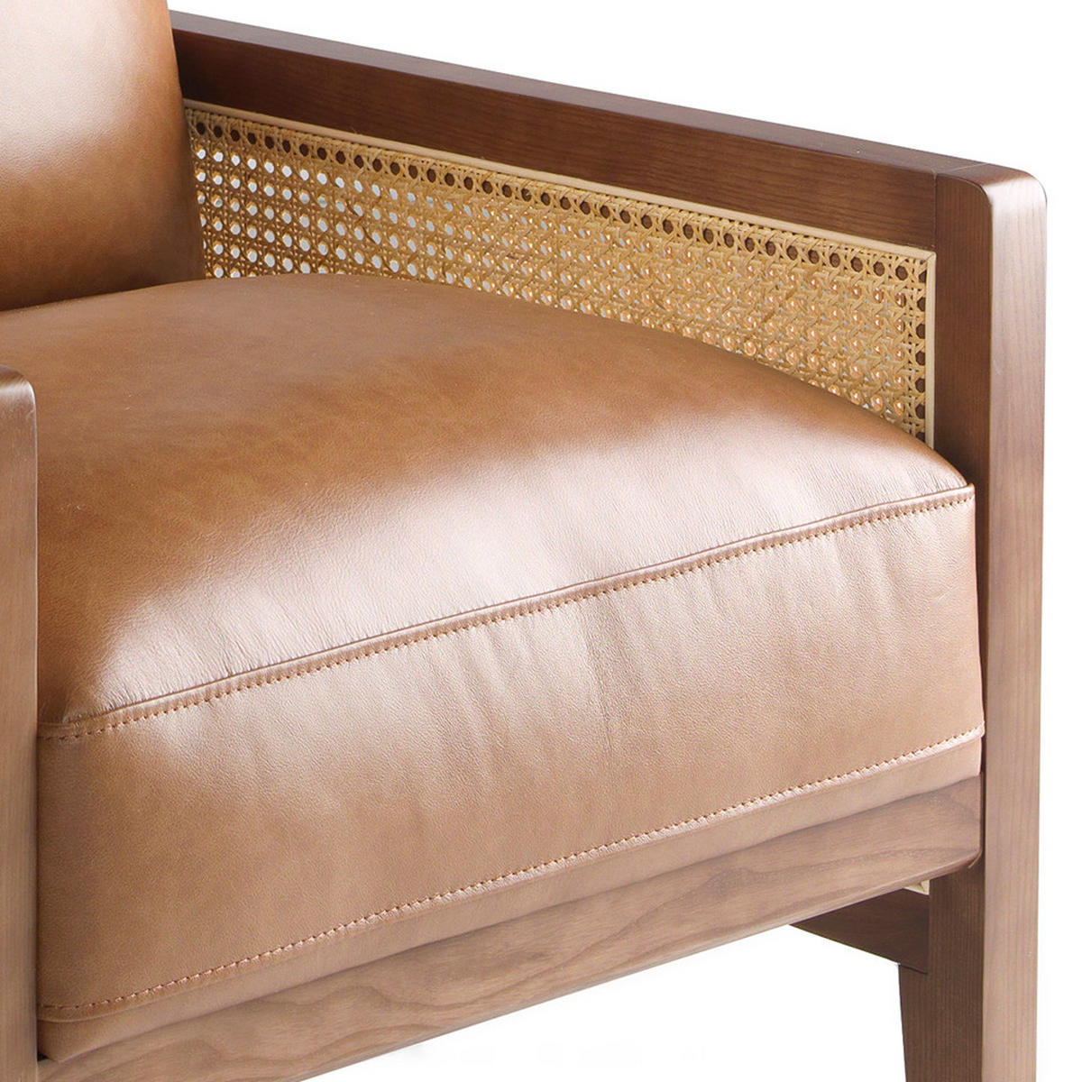 SESSEL Braun Walnuss 70/90/85 cm - Walnussfarben/Braun, Leder (70/85/90cm) - ANGEL CERDA
