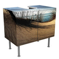 WASCHBECKENUNTERSCHRANK Sanddüne 60/55/35 cm - Beige, Holzwerkstoff (60/55/35cm) - Bilderwelten